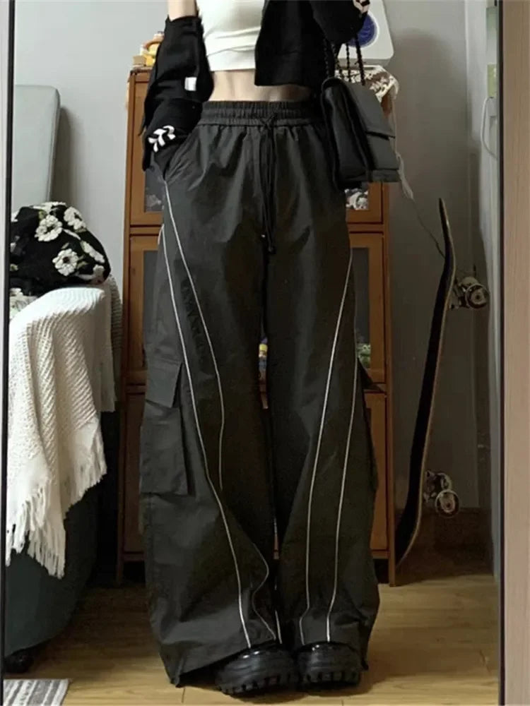 Women Cargo Streetwear Techwear Wide Leg Joggers Pants