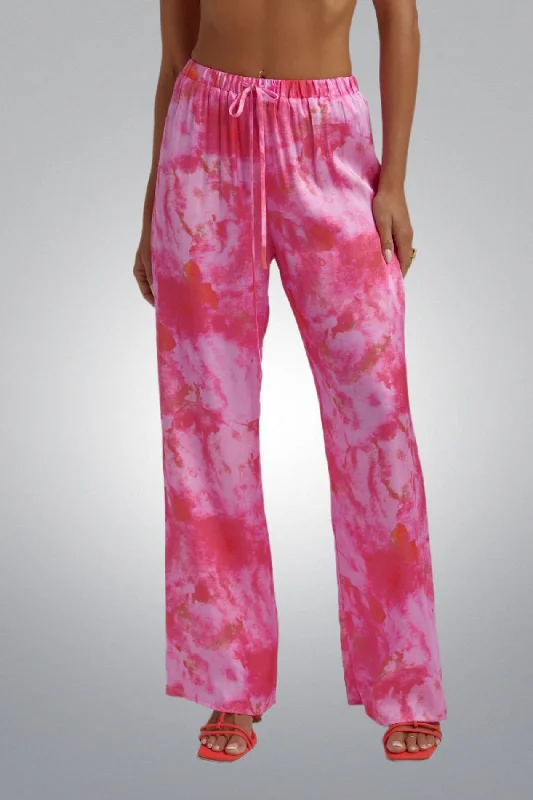 SUMMI SUMMI Womens Relaxed Drawstring Pants - Hibiscus