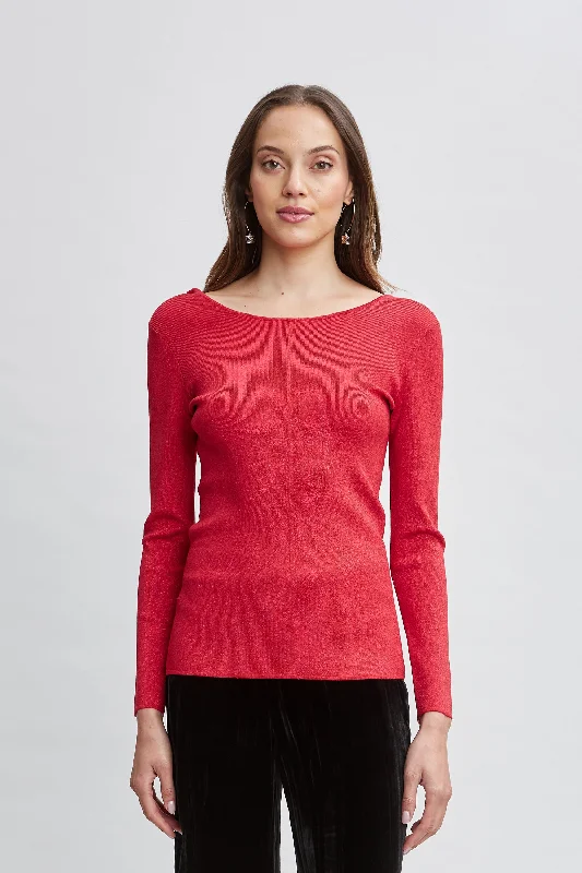 Draped Chain Lurex Sweater