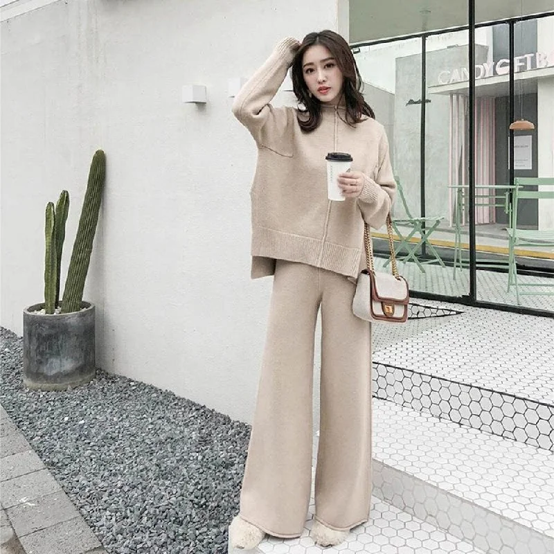 Winter Thick Knitted Sweater Suit