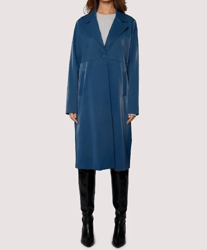 Isola Coat In Deep-Teal