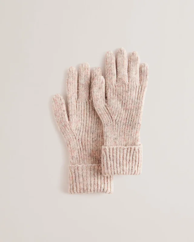 Lidiie Knitted Ribbed Gloves Multicol