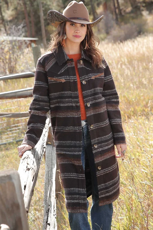 Women's Sweater Knit Duster - Brown - (CWJ7454002)