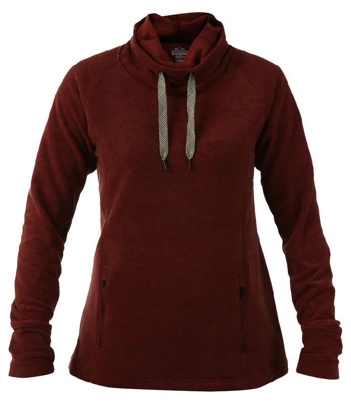 Women's Godiva Cowlneck Sweater - Brick Red Heather