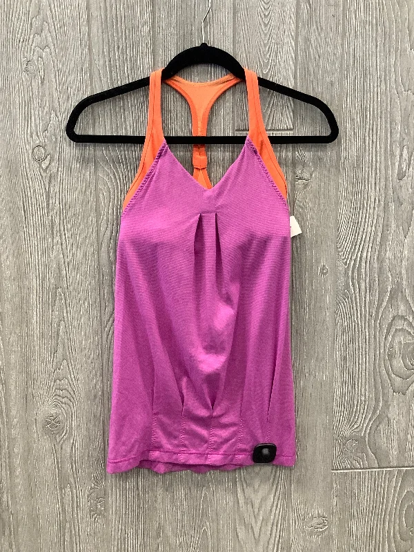 Athletic Tank Top By Lululemon In Orange & Pink, Size: S