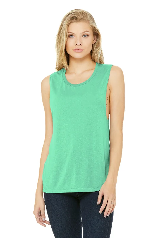 Bella + Canvas Womens Flowy Muscle Tank Top - Mint Green