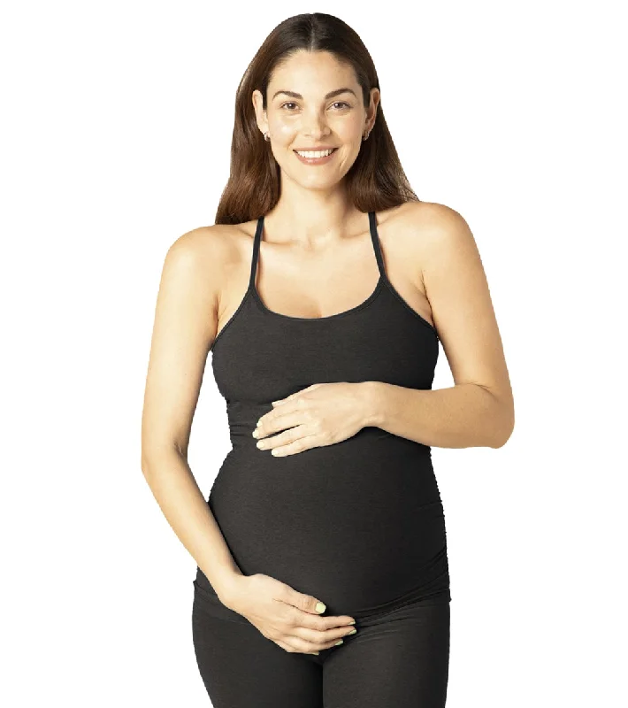 Beyond Yoga Maternity Spacedye Slim Racerback Tank Darkest Night