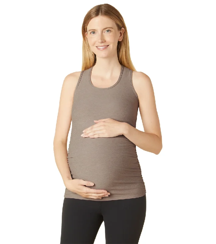 Beyond Yoga Spacedye Bases Covered Maternity Racerback Tank Birch Heather