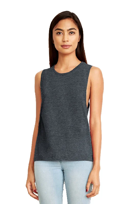 Next Level Womens Festival Muscle Tank Top - Antique Denim Blue