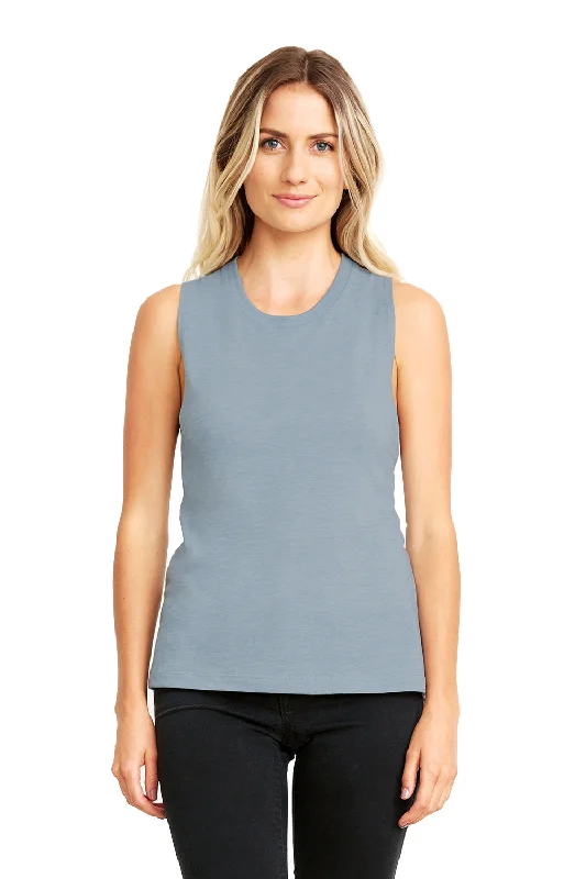 Next Level Womens Festival Muscle Tank Top - Stonewashed Blue