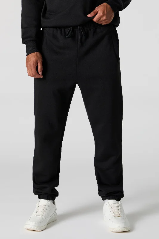 Solid Fleece Drawstring Jogger