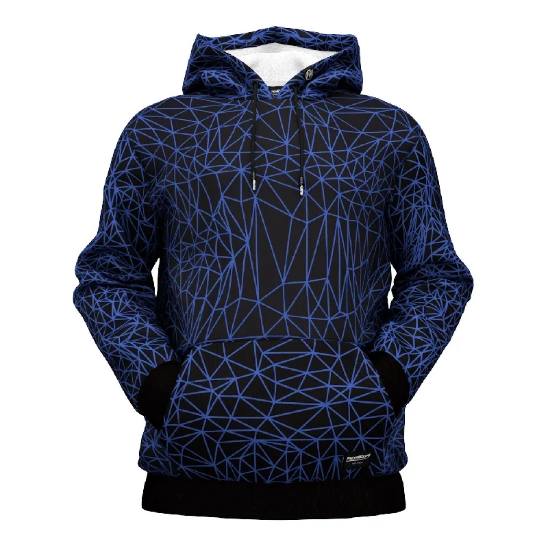 Abstract Blue Polygons Hoodie