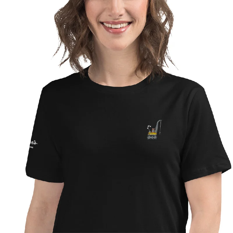 Embroidered Crane Women's Relaxed T-Shirt