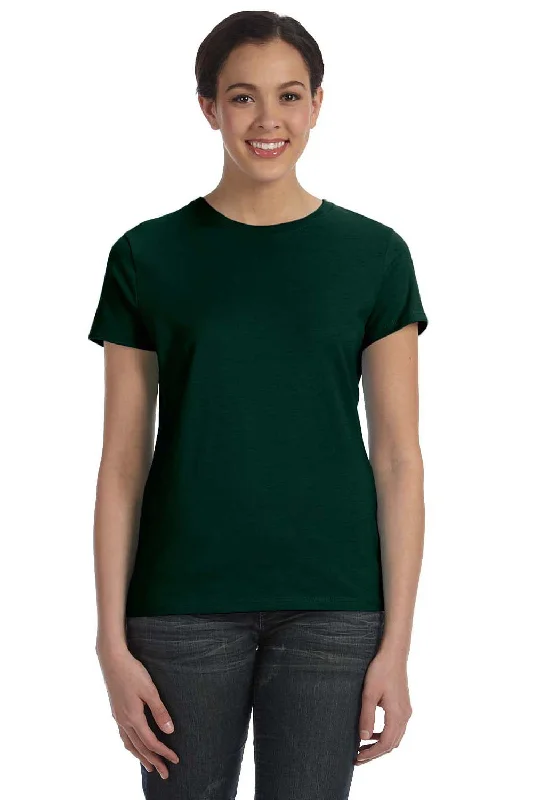 Hanes Womens Nano-T Short Sleeve Crewneck T-Shirt - Deep Forest Green