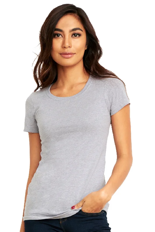 Next Level Womens Ideal Jersey Short Sleeve Crewneck T-Shirt - Heather Grey