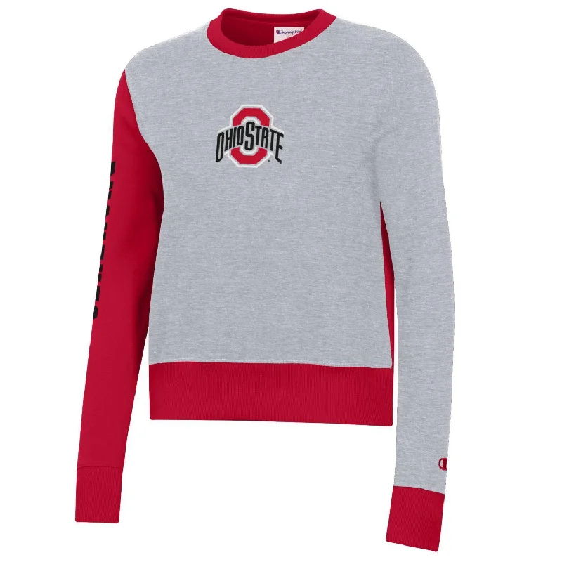 Ladies Ohio State Buckeyes Gray Super Fan Home & Away Crew