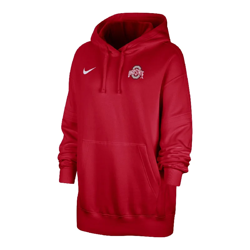 Ladies Ohio State Buckeyes Nike Club Fleece Scarlet Hoodie