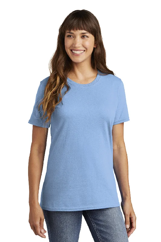 Port & Company Womens Core Short Sleeve Crewneck T-Shirt - Light Blue