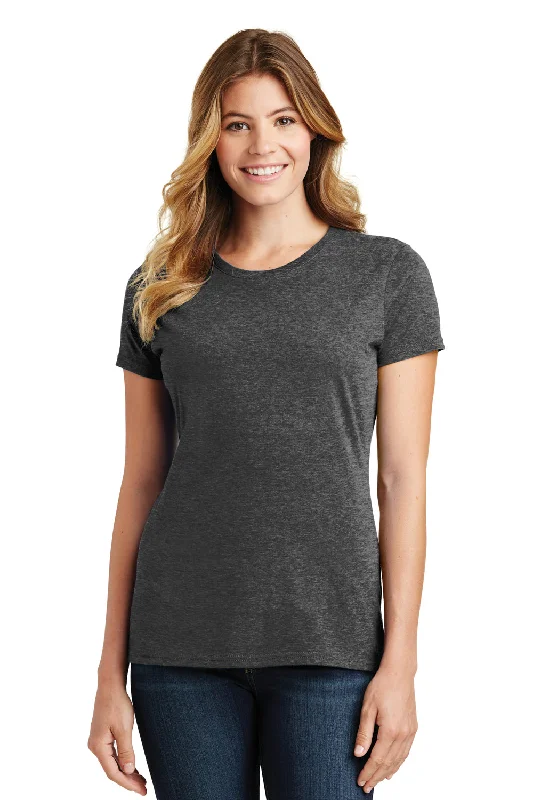 Port & Company Womens Fan Favorite Short Sleeve Crewneck T-Shirt - Heather Dark Grey