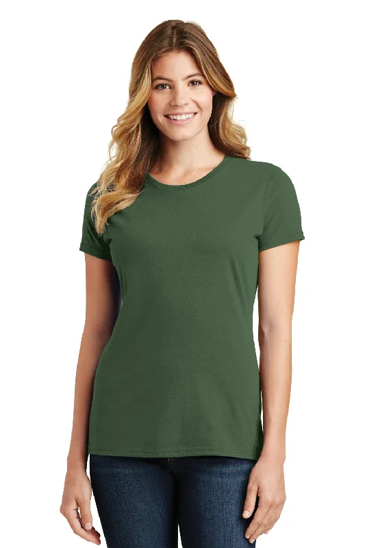 Port & Company Womens Fan Favorite Short Sleeve Crewneck T-Shirt - Olive Green - Closeout