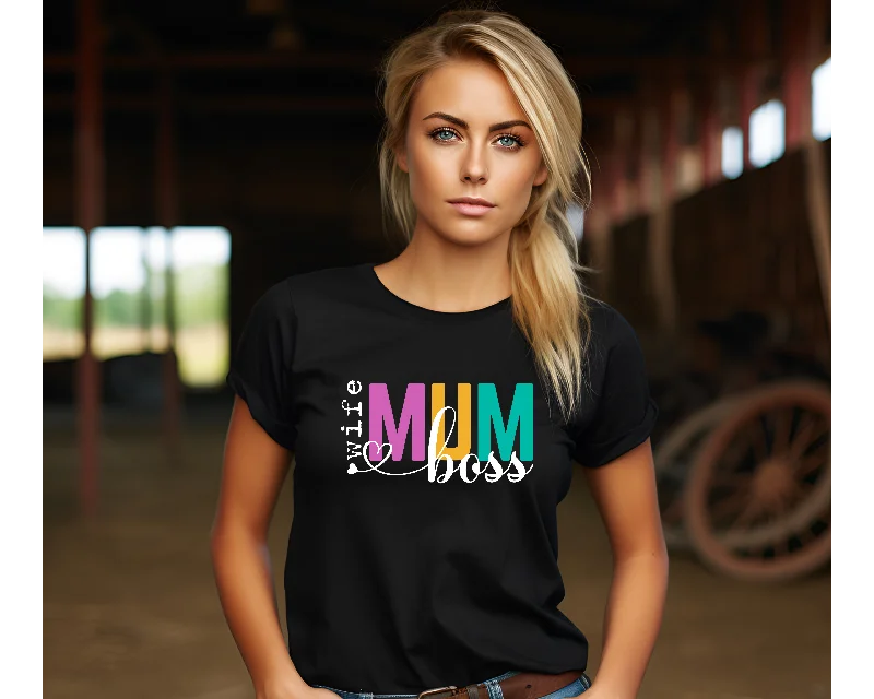 White Wife Mum Boss Tee