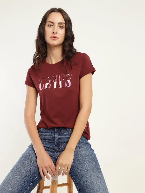 Women's Brand Logo Crew Neck T-Shirt