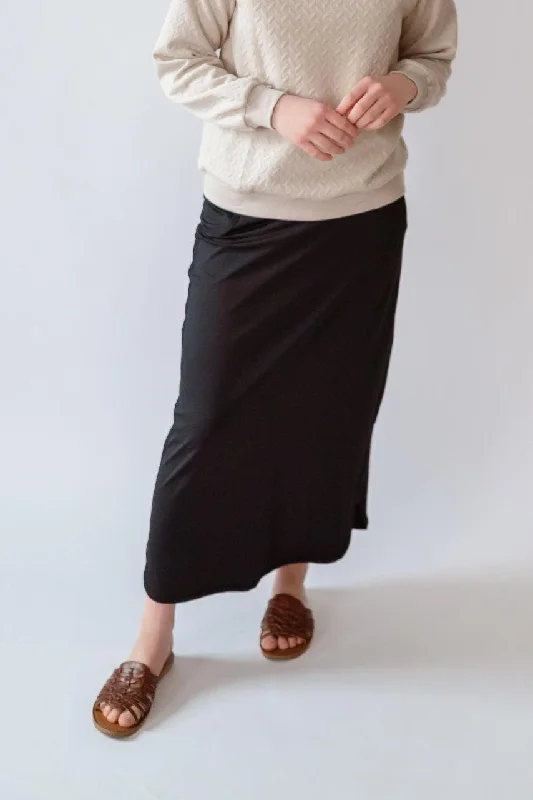 Alexis Athletic Maxi Skirt in Black