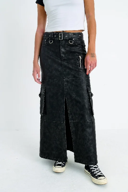 Mischief Faux Leather Maxi Skirt