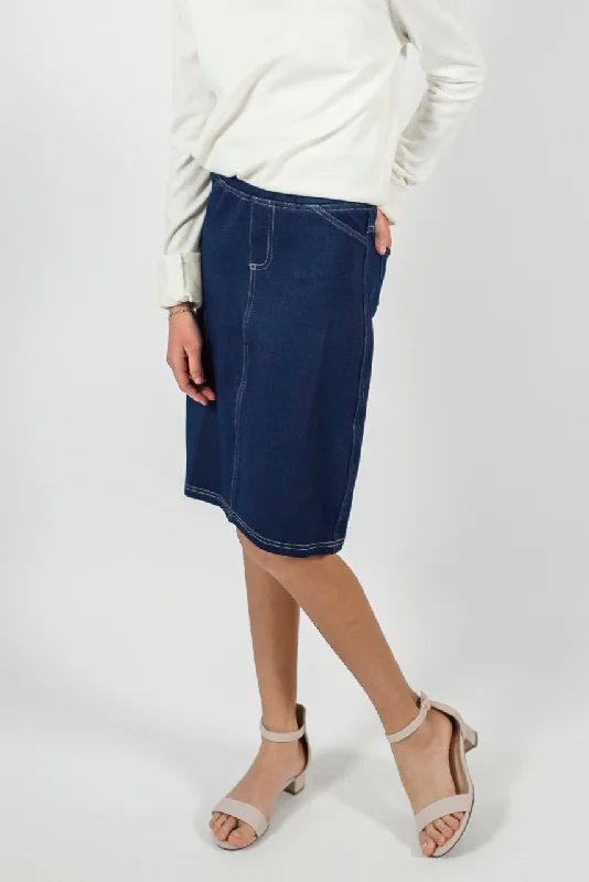 Piper Girls Knit Skirt in Navy